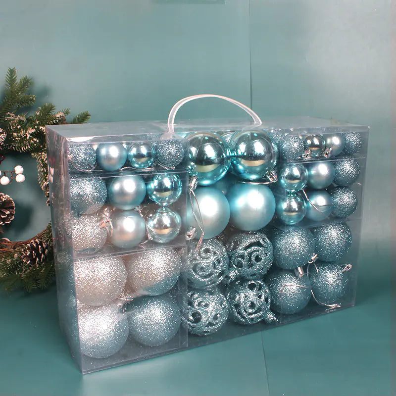 100-Piece Christmas Ball Set 3-6cm PVC Decor
