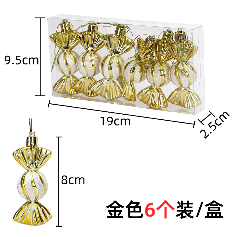 "Electroplated Colorful Candy Christmas Tree Ornaments"