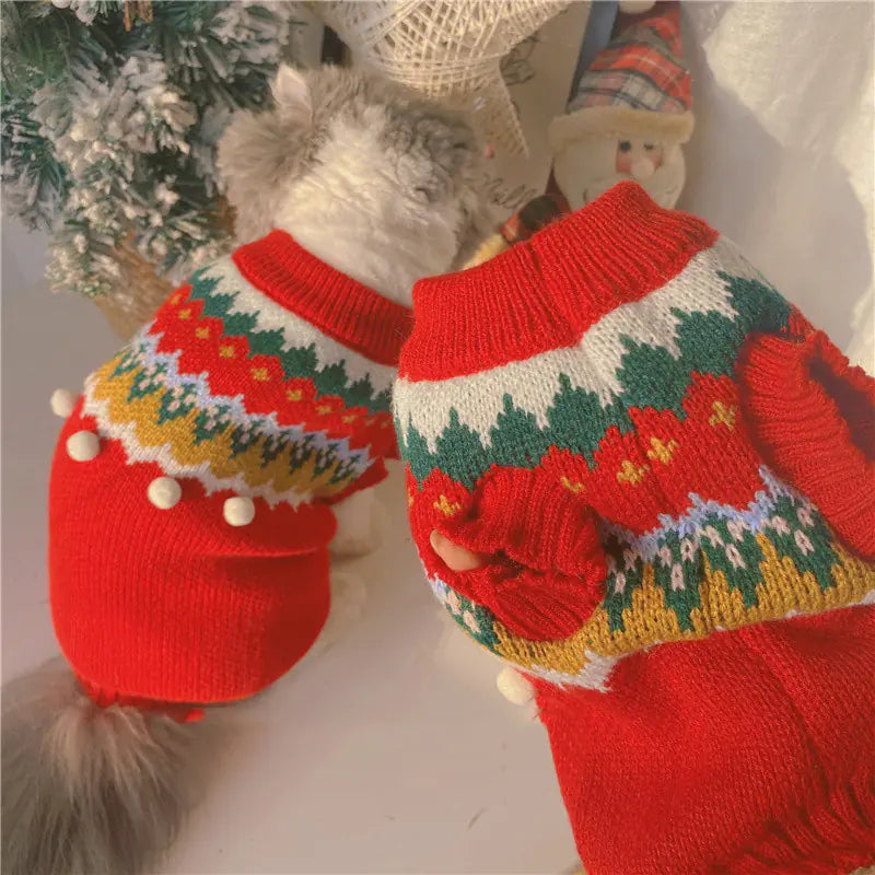 Festive Winter Cat Christmas Apparel