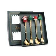 4pcs Christmas Cutlery Set - Forks & Spoons
