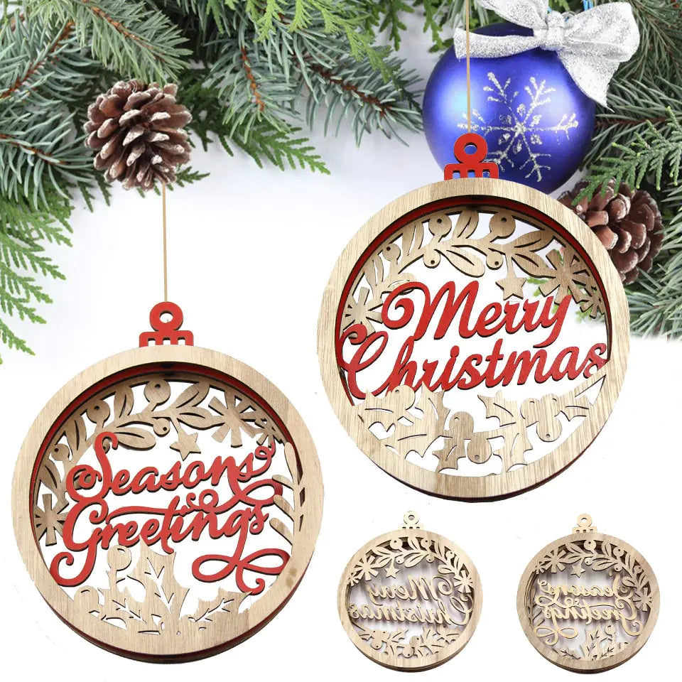 Wooden Craft Christmas Tree Ornaments for Holiday Decor
