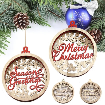 Wooden Craft Christmas Tree Ornaments for Holiday Decor