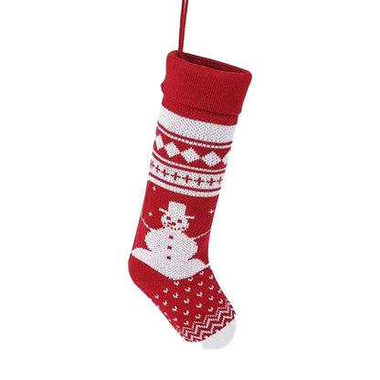 Cartoon Knitting Wool Christmas Decorative Socks