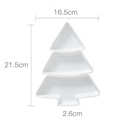 Creative Ceramic Christmas Tree Snack Dish Tableware
