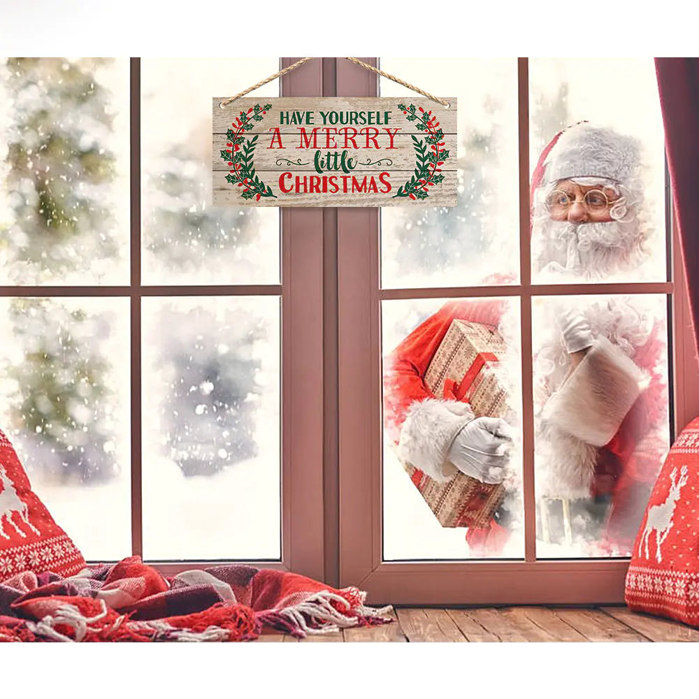 Christmas Indoor Hanging Decor with Wooden Sign