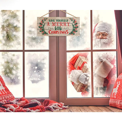Christmas Indoor Hanging Decor with Wooden Sign