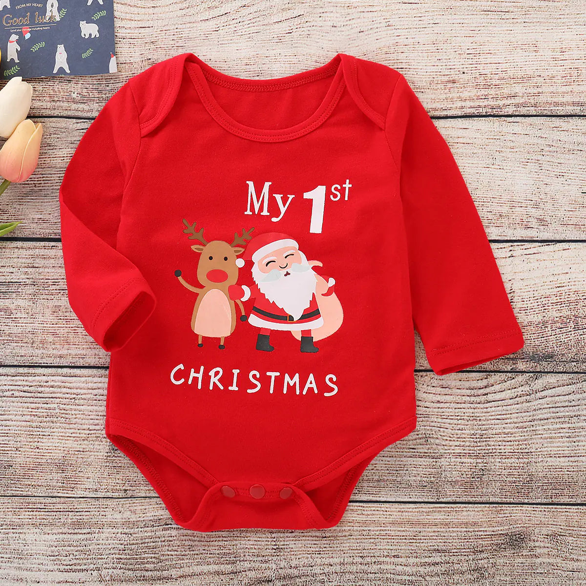 Christmas Long Sleeve Bodysuit for Kids