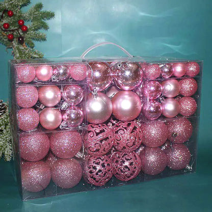 100-Piece Christmas Ball Set 3-6cm PVC Decor