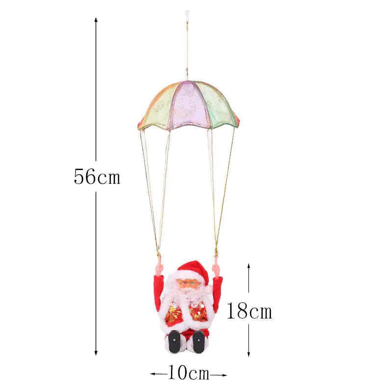 Electric Santa Parachute Toy for Christmas Decoration