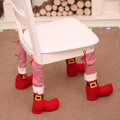 Christmas Restaurant Bar Stool Leg Covers (Set)