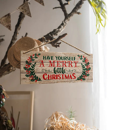 Christmas Indoor Hanging Decor with Wooden Sign