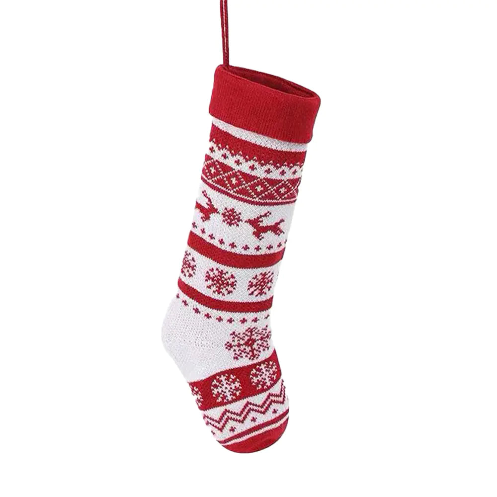 Cartoon Knitting Wool Christmas Decorative Socks