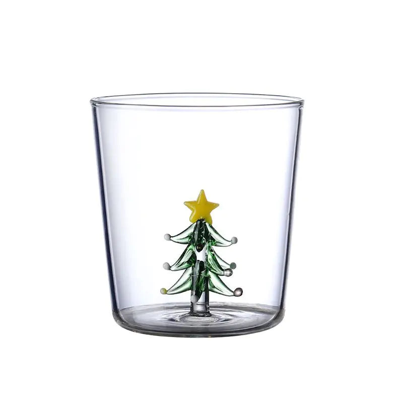 3D Christmas Tree Glass Cup