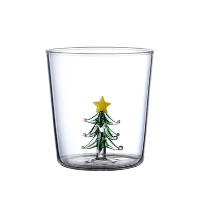 3D Christmas Tree Glass Cup