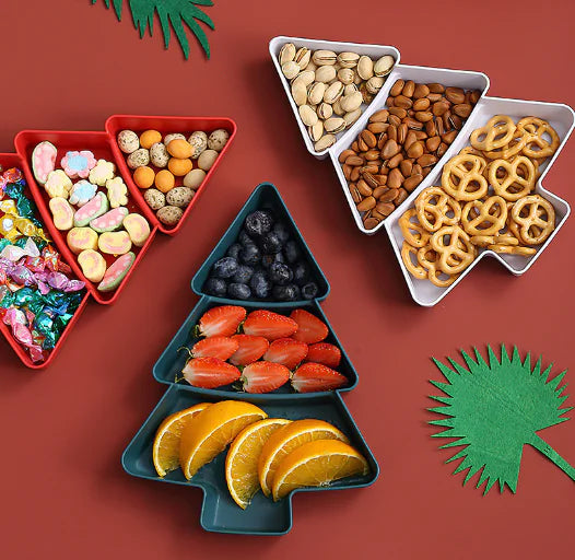 Christmas Tree Fruit, Salad, and Candy Tray