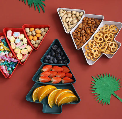 Christmas Tree Fruit, Salad, and Candy Tray