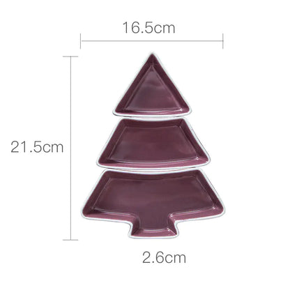 Creative Ceramic Christmas Tree Snack Dish Tableware