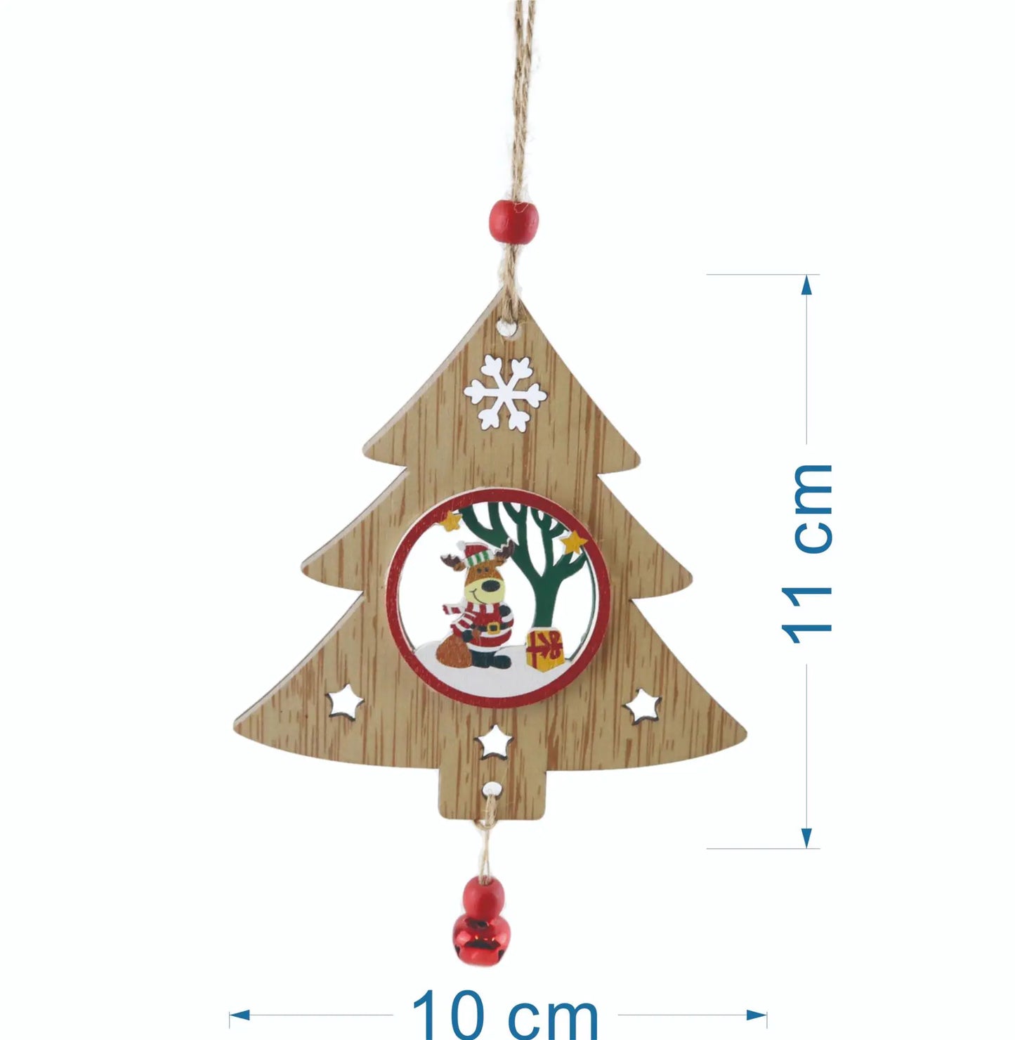 Wooden Christmas Ornaments with Laser Engraving a