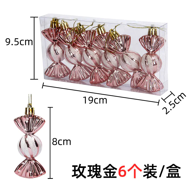 "Electroplated Colorful Candy Christmas Tree Ornaments"
