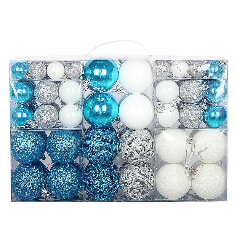 100-Piece Christmas Ball Set 3-6cm PVC Decor