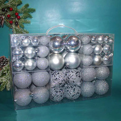 100-Piece Christmas Ball Set 3-6cm PVC Decor