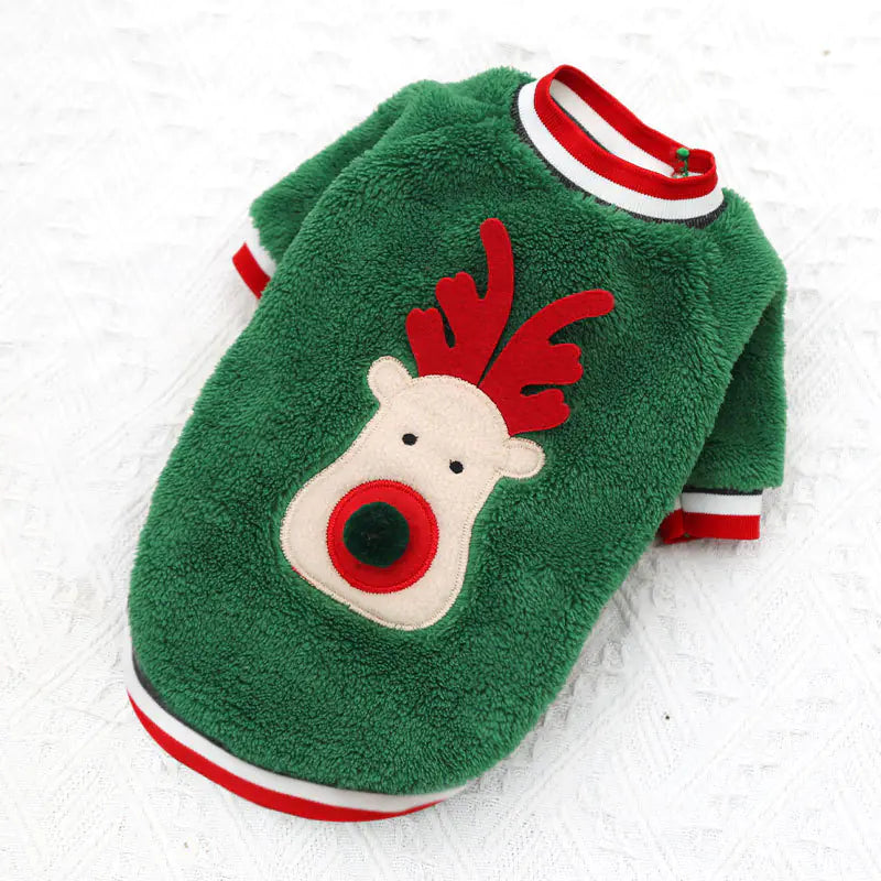 Coral Fleece Christmas Costume Dog Sweater