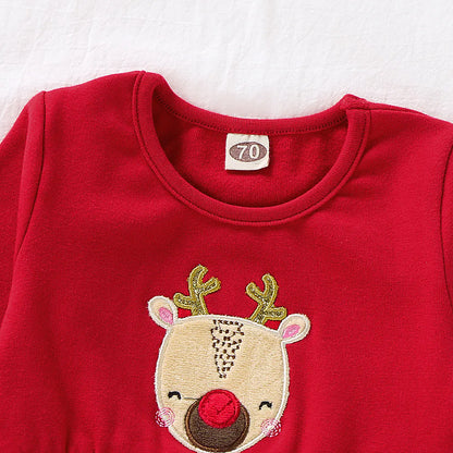 Christmas Reindeer Dress with Mesh Skirt