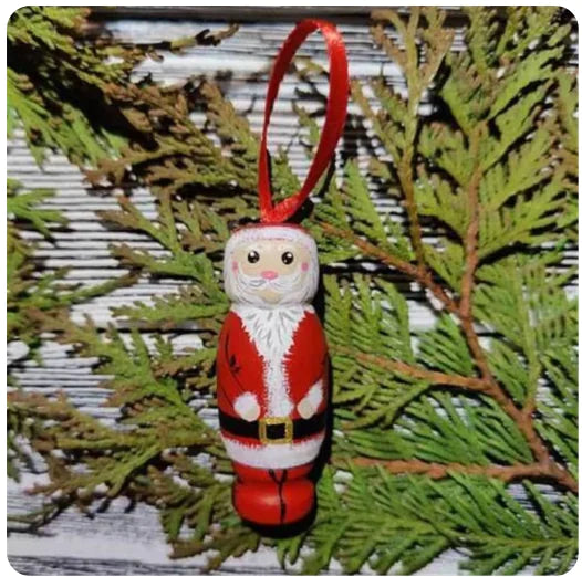 Christmas Tree Wooden Crafts Decorations Santa Claus Pendant