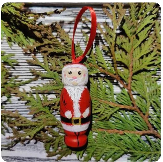 Christmas Tree Wooden Crafts Decorations Santa Claus Pendant