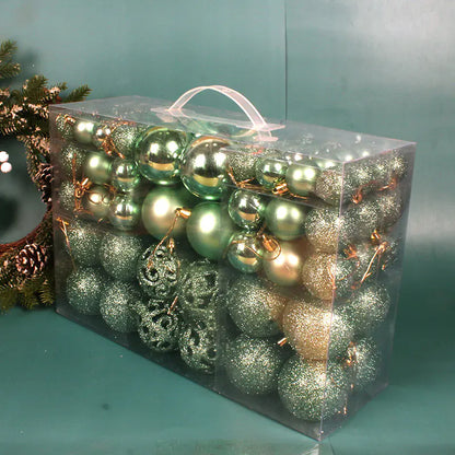 100-Piece Christmas Ball Set 3-6cm PVC Decor
