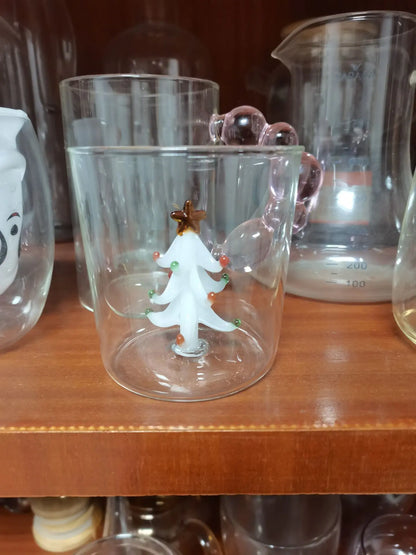 3D Christmas Tree Glass Cup