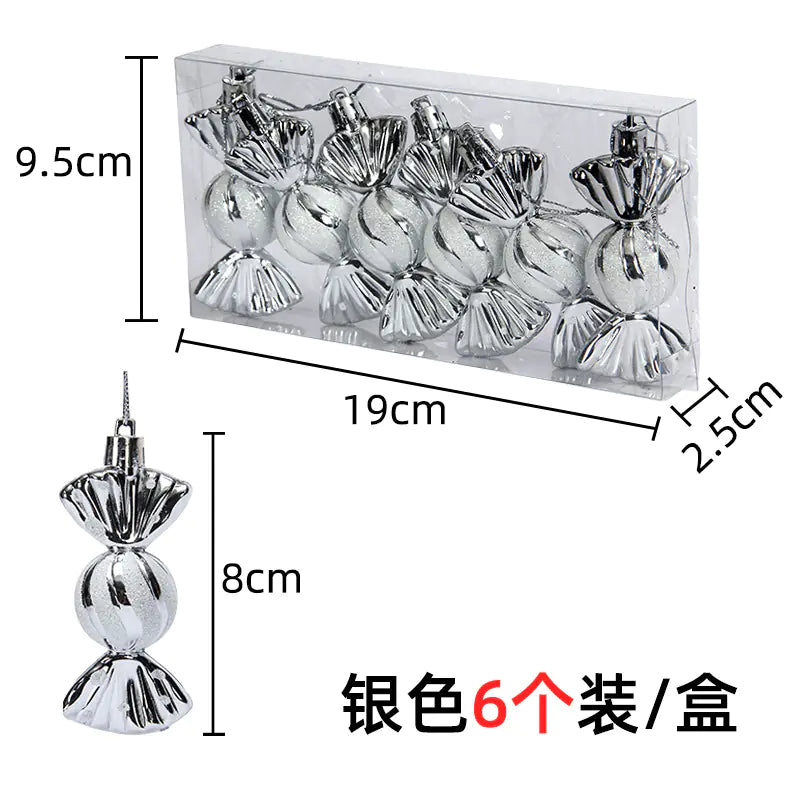 "Electroplated Colorful Candy Christmas Tree Ornaments"