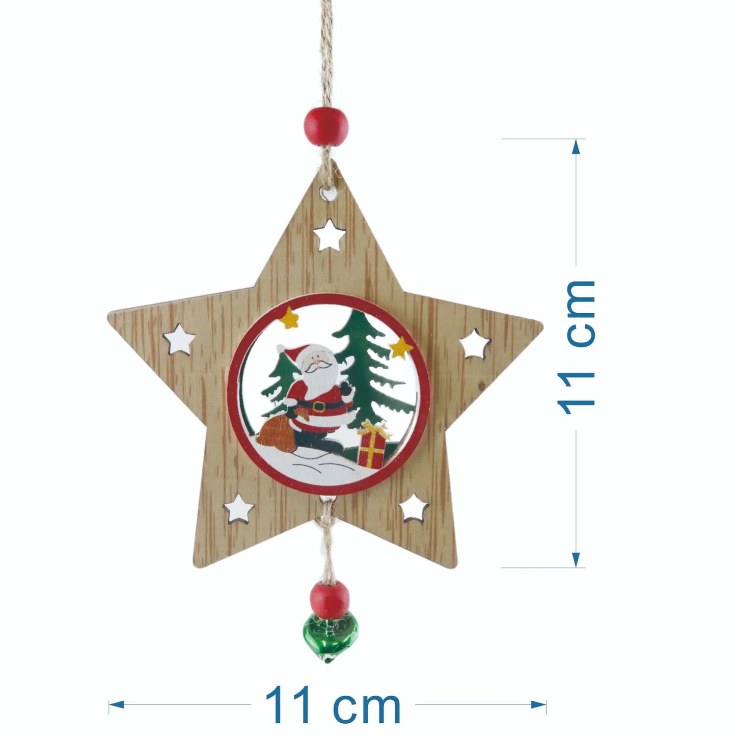 Wooden Christmas Ornaments with Laser Engraving a