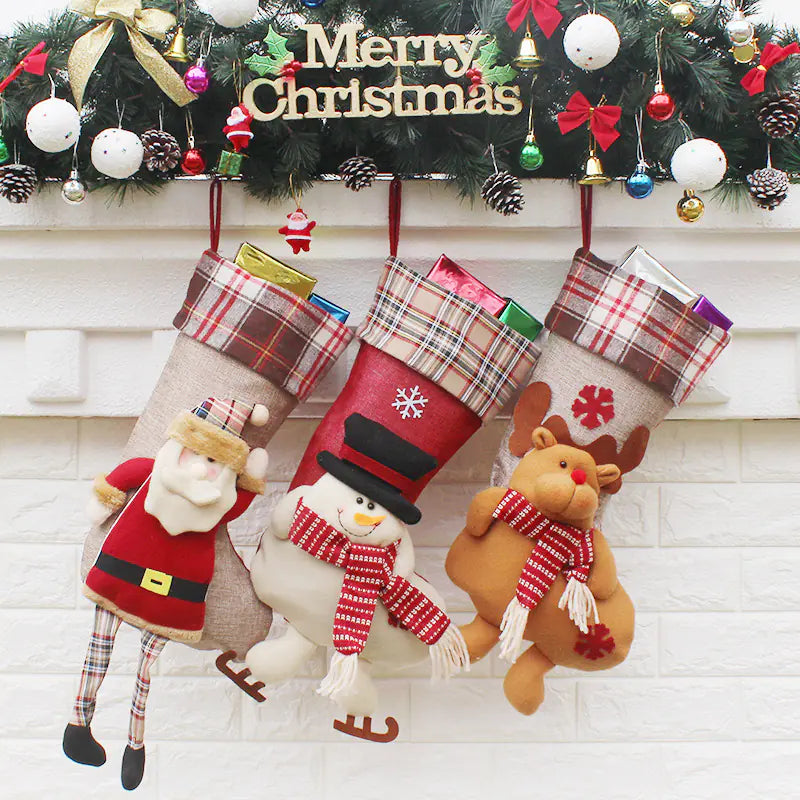 Christmas Stocking Gift Bag - Holiday Decorations