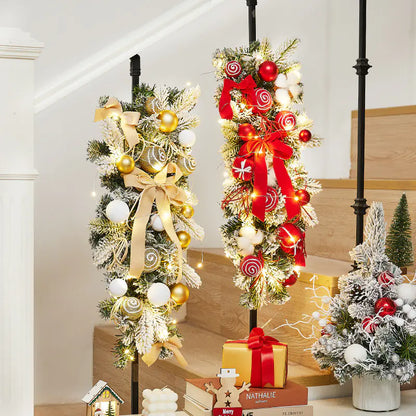 Christmas Decoration Rattan Plant with Bowknot