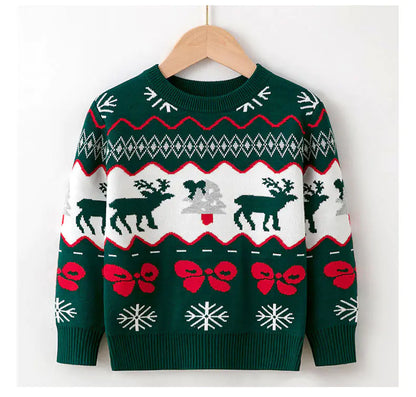 Children's Christmas Deer Pullover Sweater