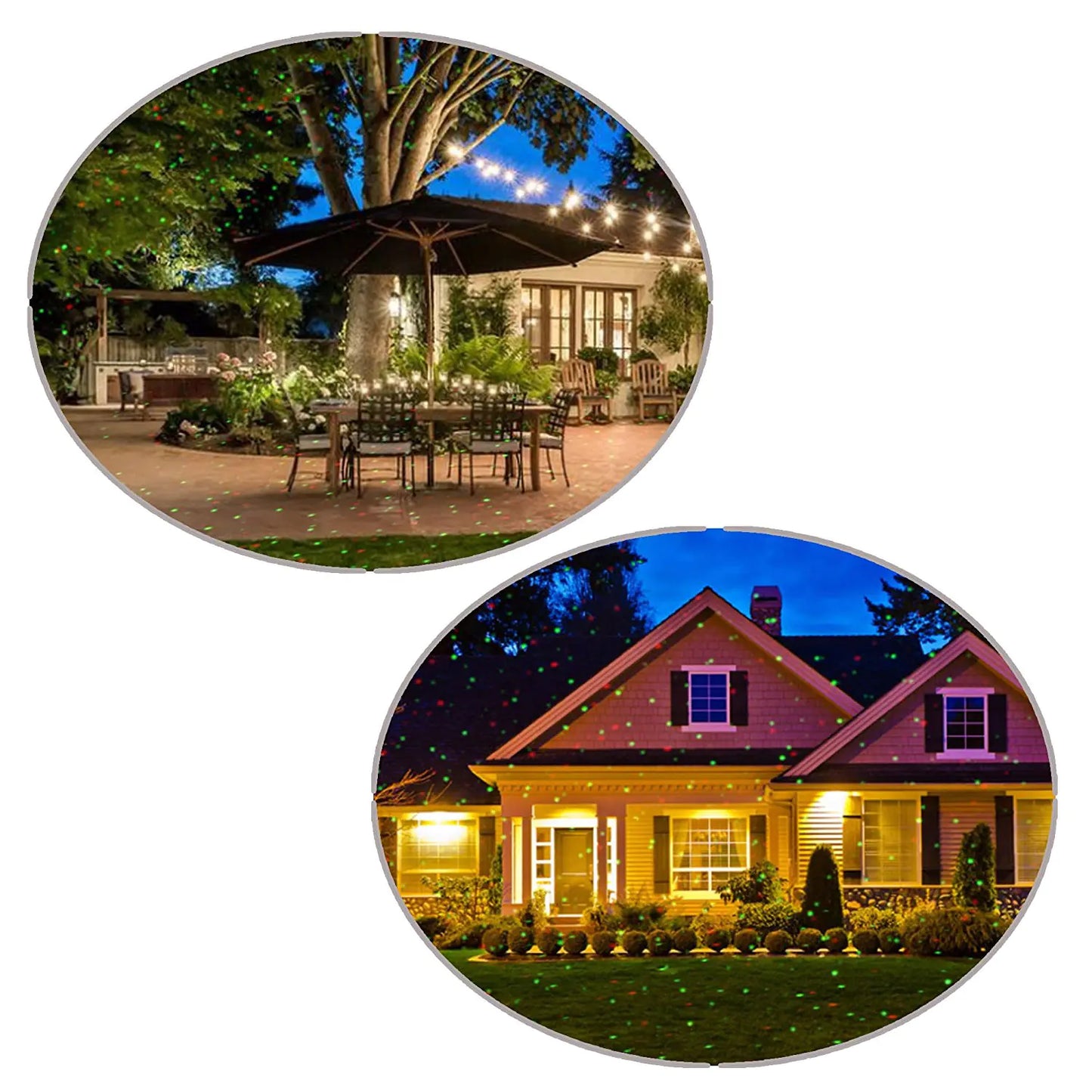 Lawn Decorative Lights, Red and Green Christmas Lights