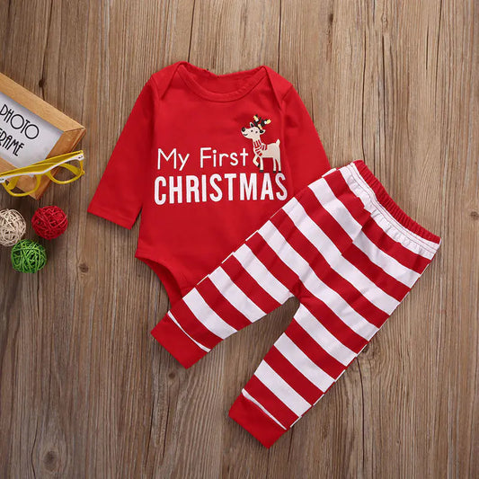 New Children's Christmas Bodysuit Set