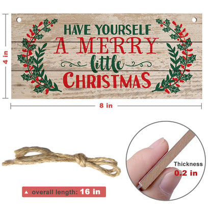 Christmas Indoor Hanging Decor with Wooden Sign