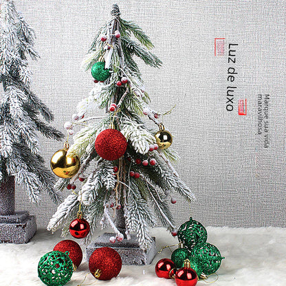 100-Piece Christmas Ball Set 3-6cm PVC Decor
