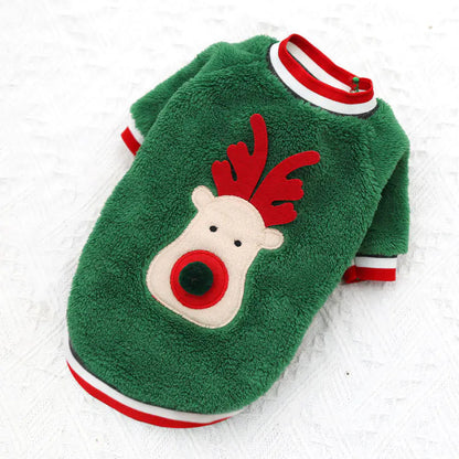Coral Fleece Christmas Costume Dog Sweater