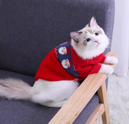 Christmas Sweater for Puppy and Cat Pets