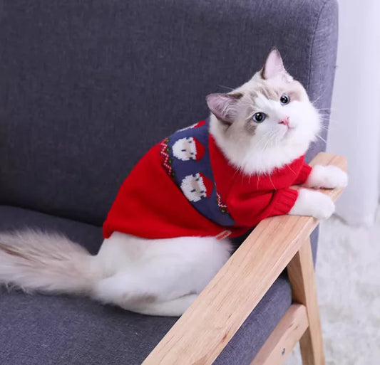 Christmas Sweater for Puppy and Cat Pets
