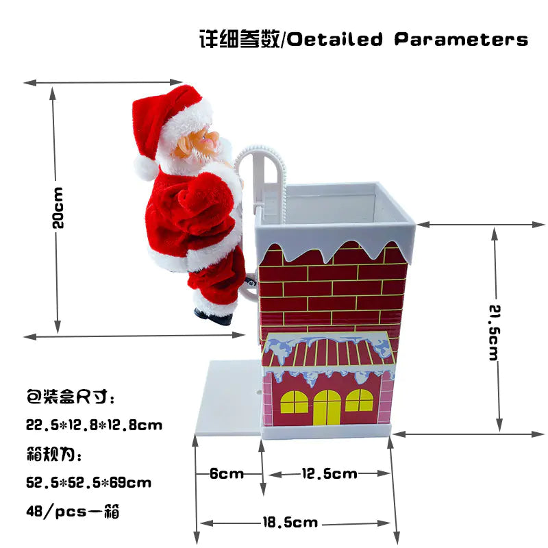 Electric Santa Parachute Toy for Christmas Decoration