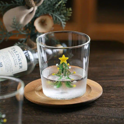 3D Christmas Tree Glass Cup