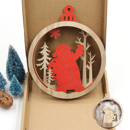 Wooden Craft Christmas Tree Ornaments for Holiday Decor