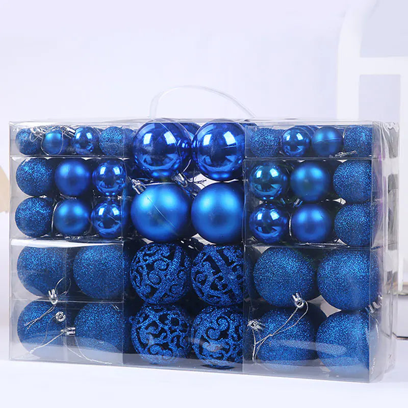 100-Piece Christmas Ball Set 3-6cm PVC Decor