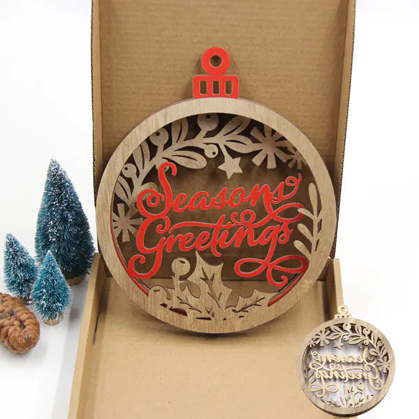 Wooden Craft Christmas Tree Ornaments for Holiday Decor