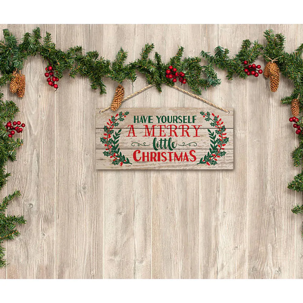 Christmas Indoor Hanging Decor with Wooden Sign