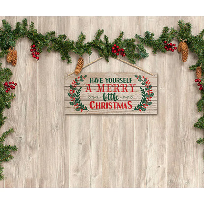 Christmas Indoor Hanging Decor with Wooden Sign